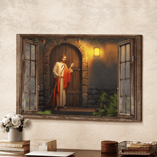 Jesus Knocks On The Door - Matte Canvas