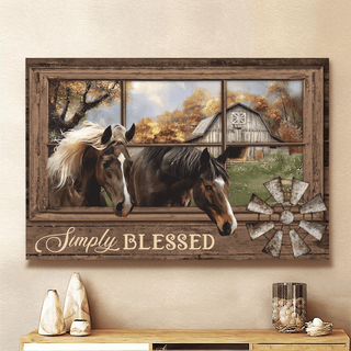 Amazing Horse Farm Simply blessed Jesus - Matte Canvas
