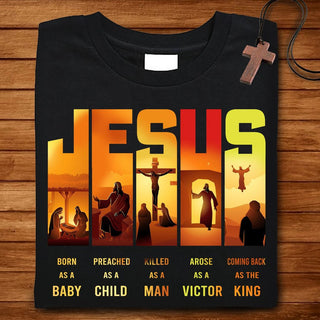 Jesus born as a baby coming back as a King Standard T-shirt