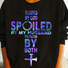 Blessed By God Spoiled By My Husband Protected By Both Cross Standard T-shirt