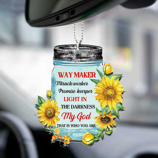 Sunflower way maker miracle worker God- One Sided Ornament