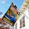 The Old Blue Farm Truck I Still Believe In Amazing Grace Jesus Flag - House Flag
