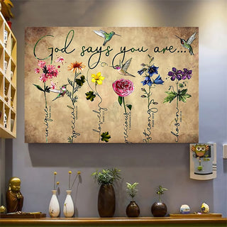 God Say You Are - Matte Canvas, Gift for you, gift for her, gift for him, for christian