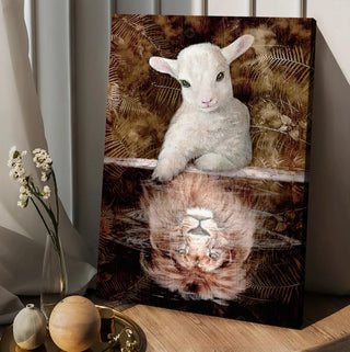 Amazing Lamb, Lion King, Animal of Jesus - Matte Canvas