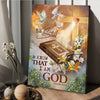 Beautiful heaven cross bible Be still and know that I am God - Matte Canvas