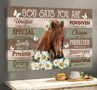 Beautiful horse God says you are - Matte Canvas