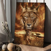 Lion Golden crown Becoming a King Jesus - Matte Canvas