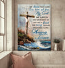 Wooden Cross Sea My chains are gone Jesus - Matte Canvas