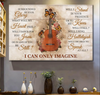 Guitar Rose Butterfly Jesus I can only imagine - Matte Canvas