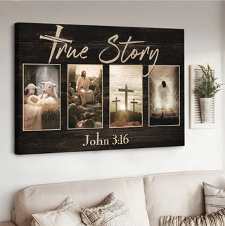Jesus Christ, the Lamb of God, True story - Matte Canvas
