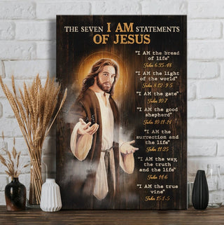 The seven I am statements of Jesus - Matte Canvas