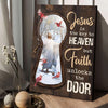 Jesus Christ, Northern cardinal, Winter forest, Jesus is the key to heaven - Matte Canvas