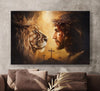 Jesus Christ, The Lion of Judah, Cross symbol, Face to face - Matte Canvas