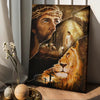 Jesus Christ The Lion of Judah The Lamb of God - Matte Canvas