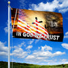 Jesus Cross Flag In God We Trust - House Flag