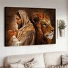 Lion King of Kings Pray for healing Jesus - Matte Canvas