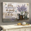 Lavender Hummingbird Jesus Bless the food before us - Matte Canvas