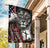Lion King Black and white painting Be still and know that I am God American flag - House Flag