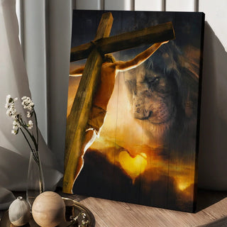 Lion of Judah The beautiful sky The sacrifice of Jesus Christ - Matte Canvas