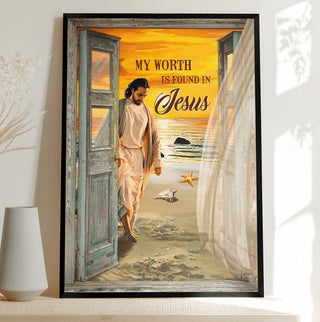 My worth is found in Jesus - Matte Canvas