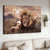A peaceful day of the Lion and the Lamb Christ - Matte Canvas