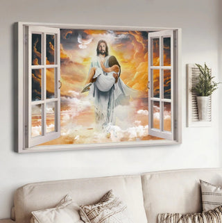 My Jesus Saving life Pretty girl Window frame - Matte Canvas