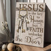 Old keys, Vintage door, Jesus is the key to heaven - Matte Canvas