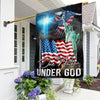 One Nation Under God Eagle American Flag Statue of Liberty - House Flag