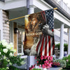 One Nation Under God Jesus Lion Statue of Liberty American Flag - House Flag