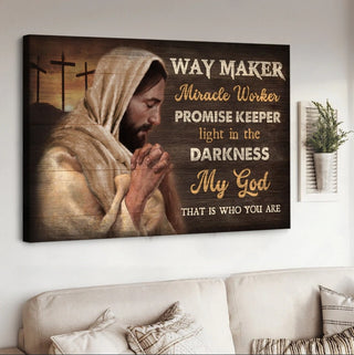 Jesus Praying Way maker Miracle worker - Matte Canvas