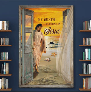 My Worth Is Found In Jesus - Matte Canvas