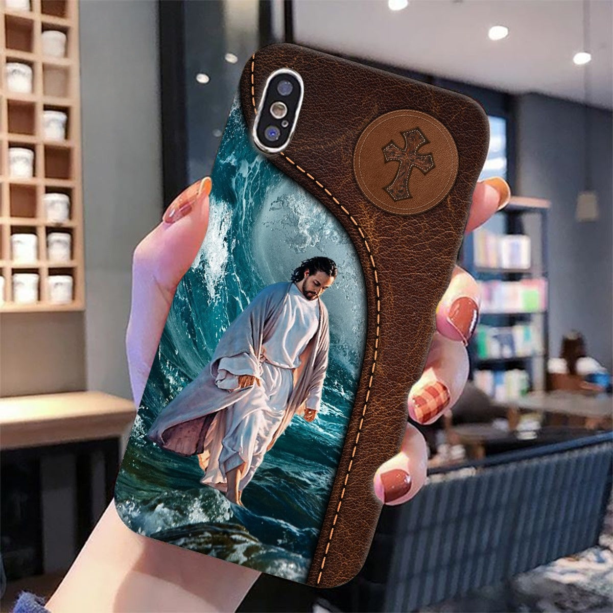 Jesus walk on water - All Over Print Phone Case