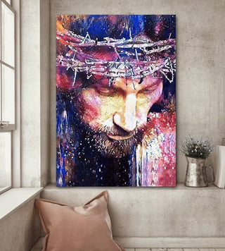 Knight of God, Beautiful  watercolor, Under the command of God  - Matte Canvas