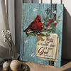 Cardinal Red cranberry Be still and know that I am God - Matte Canvas