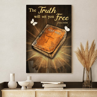 THE TRUTH WILL SET YOU FREE JESUS - Matte Canvas