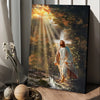 Halo painting Jesus walking on water - Matte Canvas