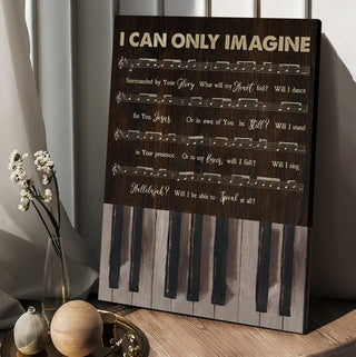 Vintage piano Music sheet I can only imagine - Matte Canvas