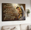 Woman warrior Angel wings Jesus I am the daughter of the King - Matte Canvas