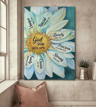 God says you are Daisy - Matte Canvas