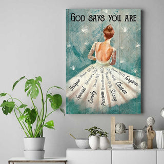 Ballerina God Say You Are - Matte Canvas