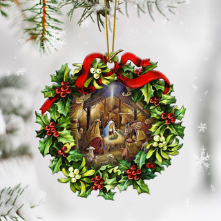 Jesus merry christmas two sides ornament