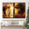 Jesus Lion King Cross God Is With Me - Matte Canvas