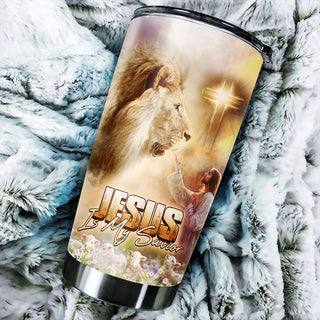 Jesus is my savior Jesus Lion and Lamb - Stainless Steel Tumbler