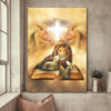 Jesus cross Lion of Judah Lamb of God Dove of peace - Matte Canvas